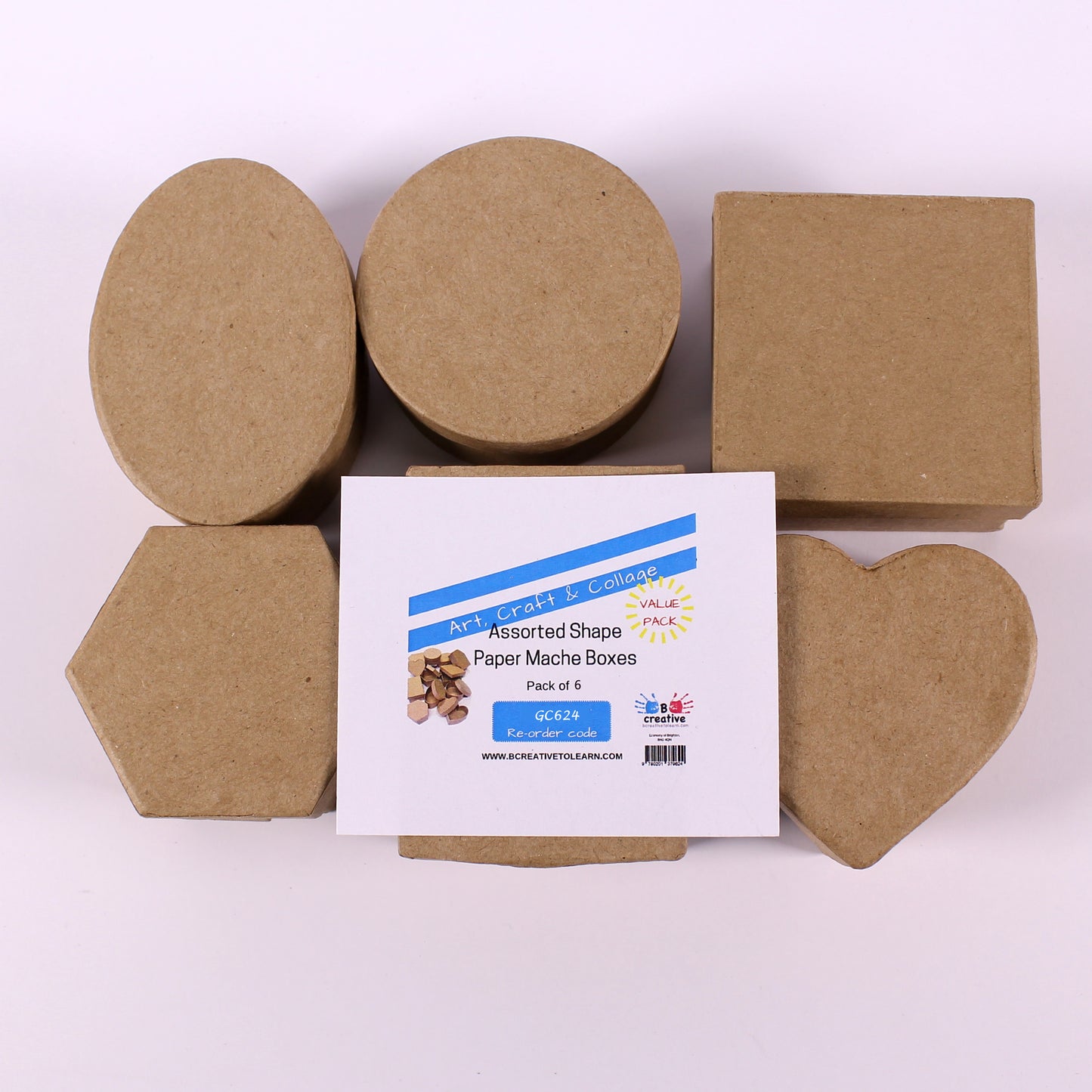 Assorted Shape Papier Matche Boxes with Lids
