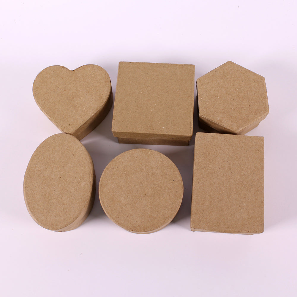 Assorted Shape Papier Matche Boxes with Lids