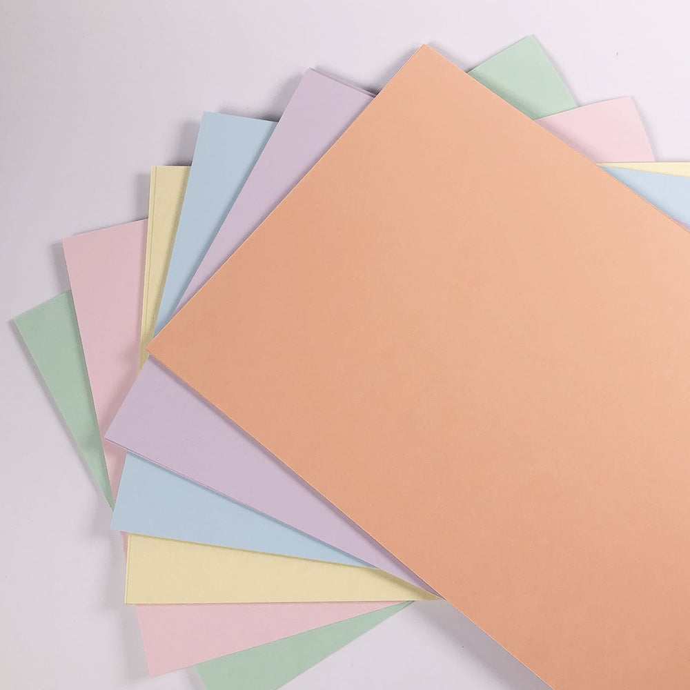 A4 Mixed Pastel Card 60 Sheets 160gsm 6 Shades