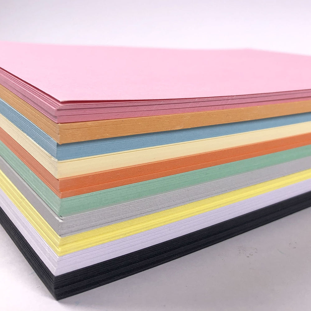 A5 Pastel Colour Card Pack – 200 Sheets 10 Colours 180gsm