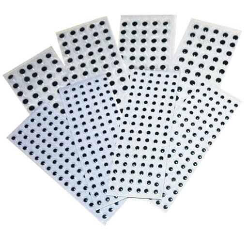 Sheets of Peel and Stick 3D Googly Eyes