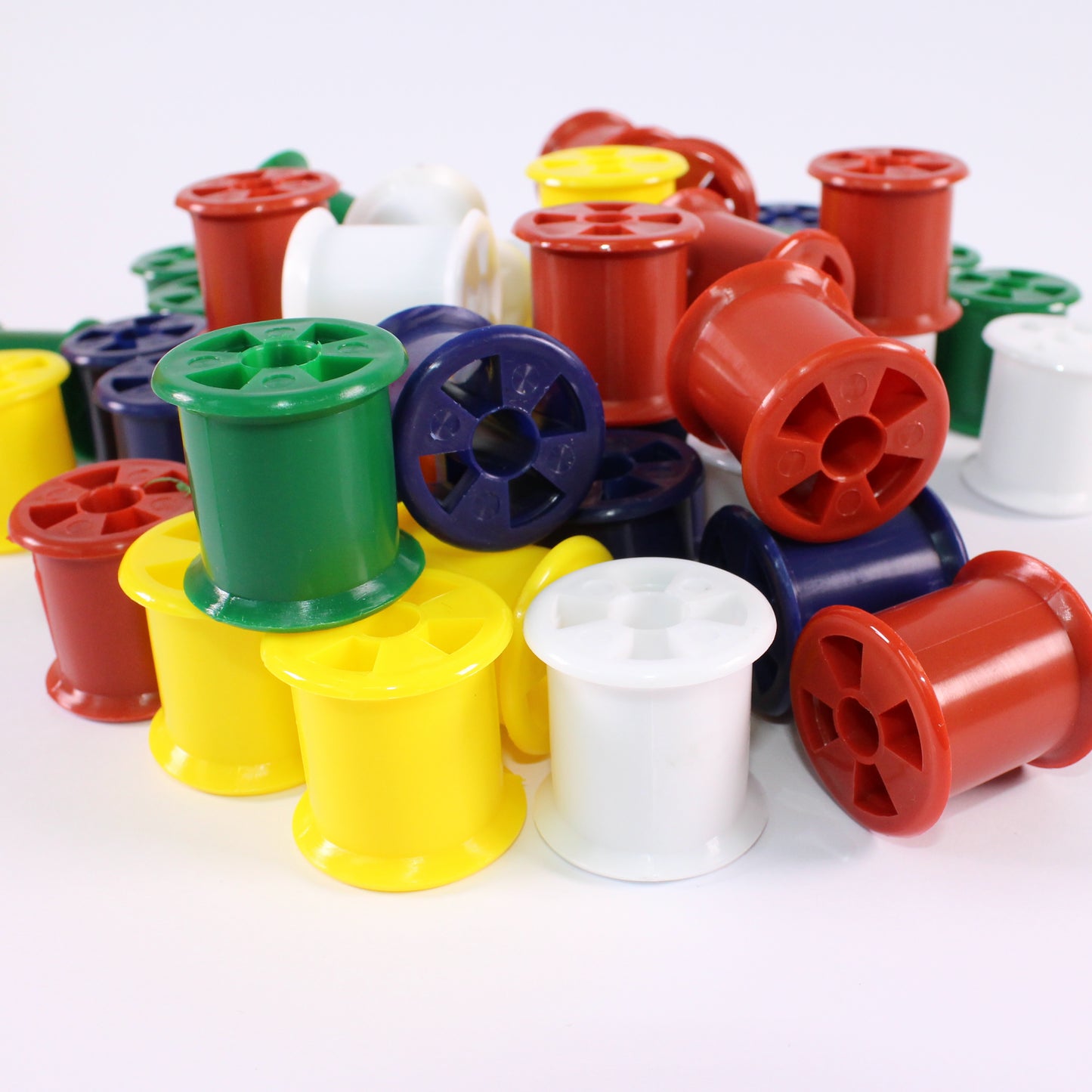 Brightly Coloured Plastic Cotton Reels