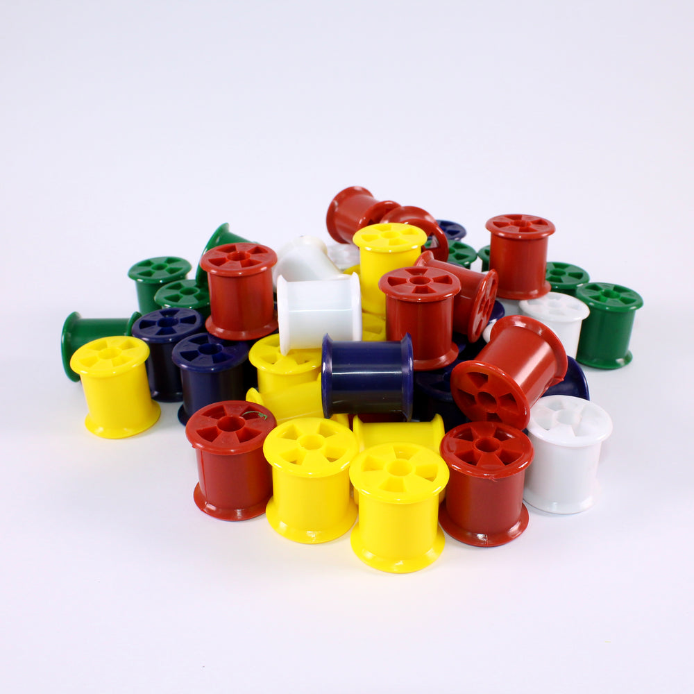 Brightly Coloured Plastic Cotton Reels