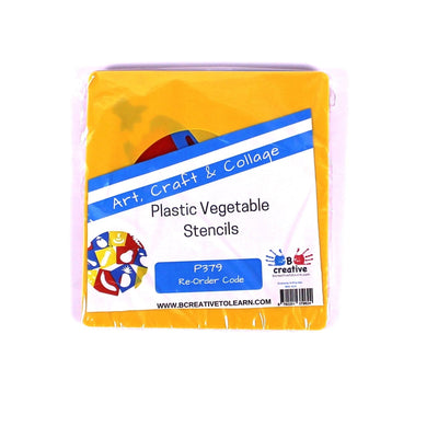 Plastic Washable Vegetable Stencils size 14 x 15.5cm Pack of 6 by BCreative ®
