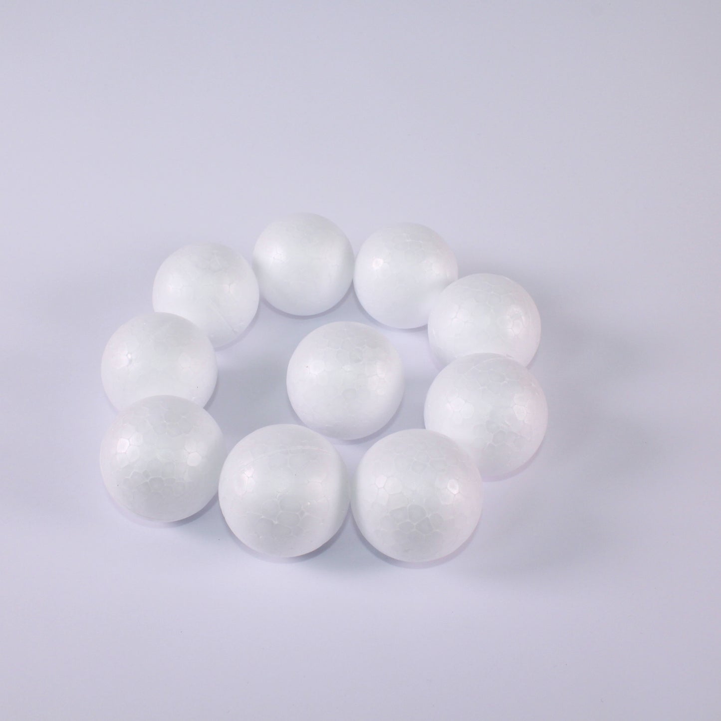 White Polystyrene Balls 50mm