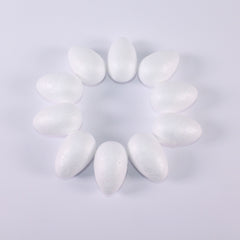 White Polystyrene Eggs 70mm Pack of 10