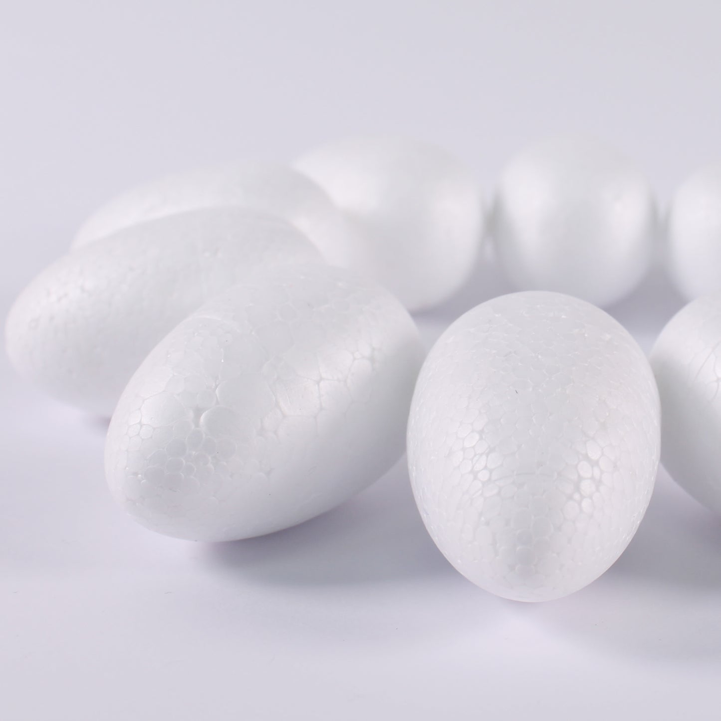 White Polystyrene Easter Craft Eggs 5.5cm Size