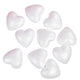 White Polystyrene Hearts 85mm Pack of 10 3D Shapes