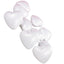 White Polystyrene Hearts 85mm Pack of 10 3D Shapes
