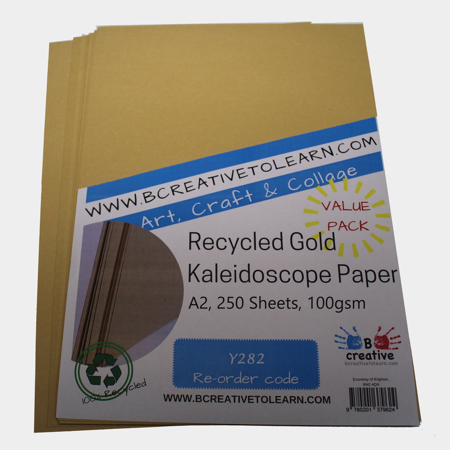 Recycled A2 Gold Sugar Paper 100gsm