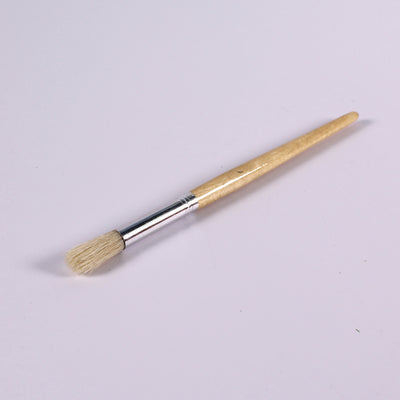 Short Handle Round Tip Hog Bristle Brush in Various Sizes