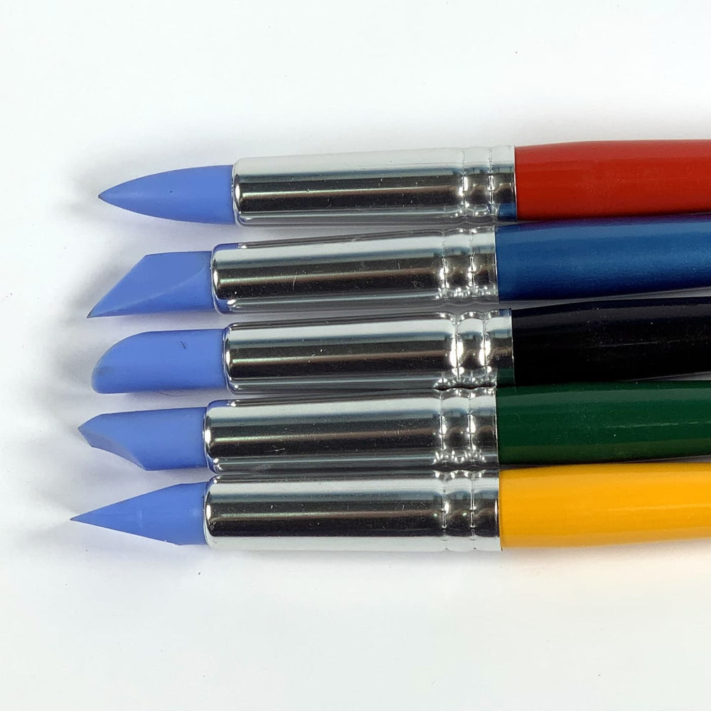 Silicone Tip Brushes Assorted Pack of 5