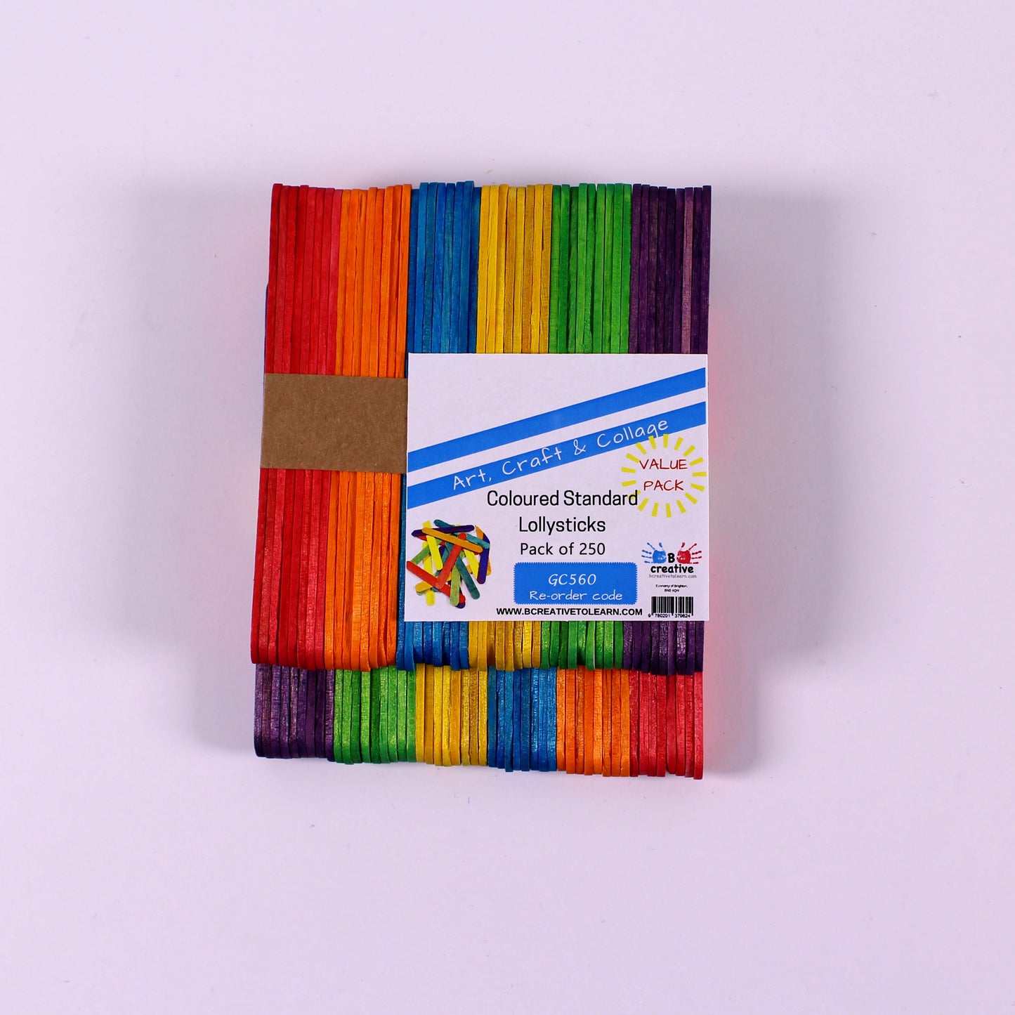 Standard Coloured Lolly Sticks 11cm X 1cm