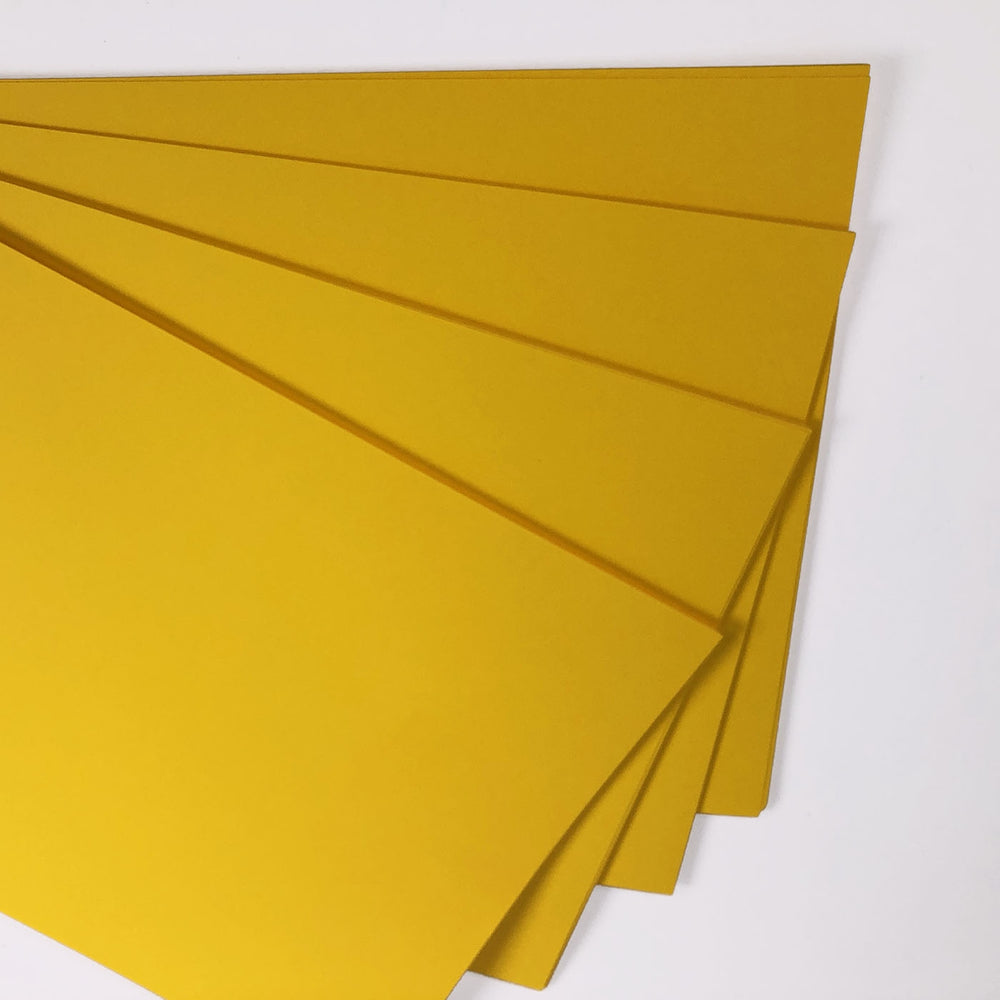 25 Sheets A4 Sunflower Yellow Card