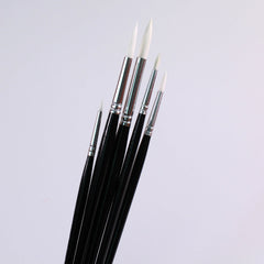 Round Synthetic Sable Paint Brushes Sizes 2,4,6,8,10 Pack of 5