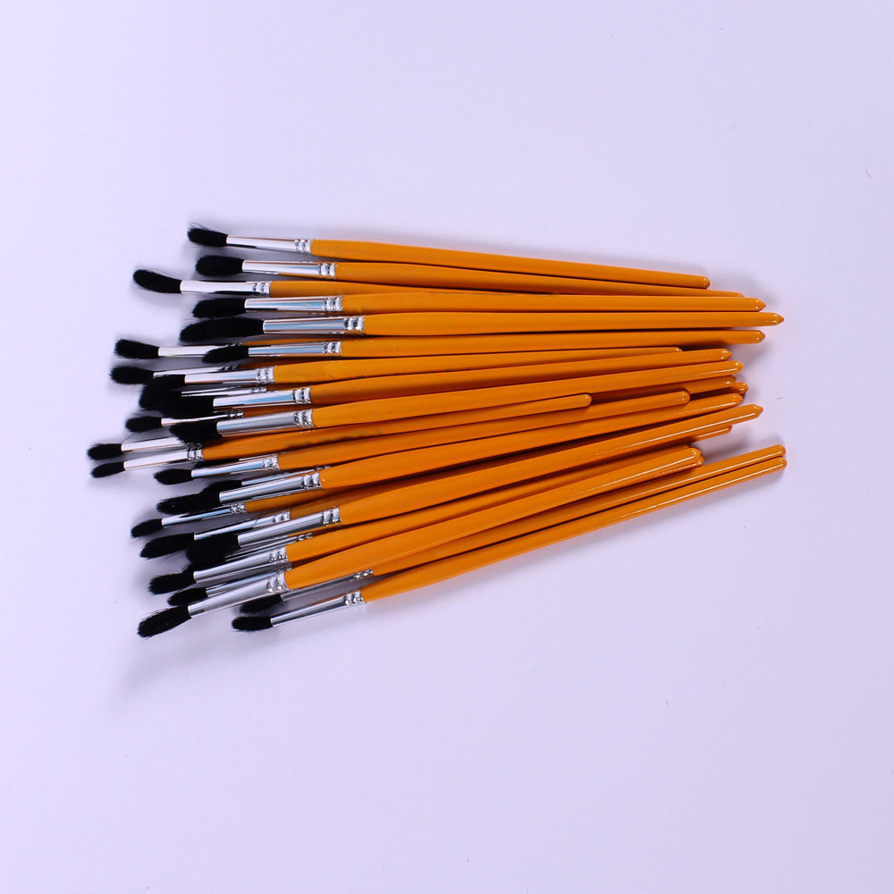 Round Soft Pony Hair Bristle Brushes Pack of 50