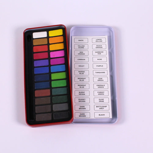 24 Watercolour Paint Tin