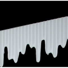 White Icicle Corrugated Bordette