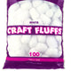 White craft fluffs