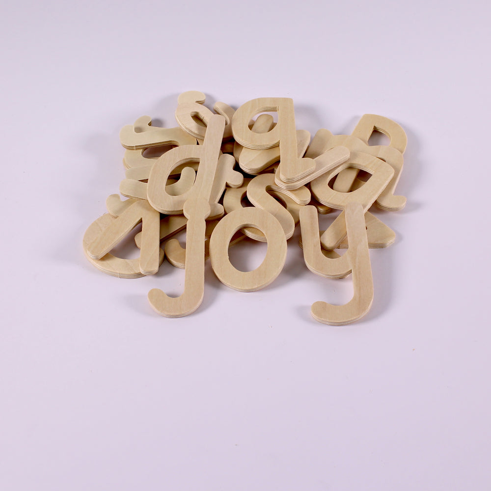 Large Lowercase Wooden Alphabet Stencils Pack of 26