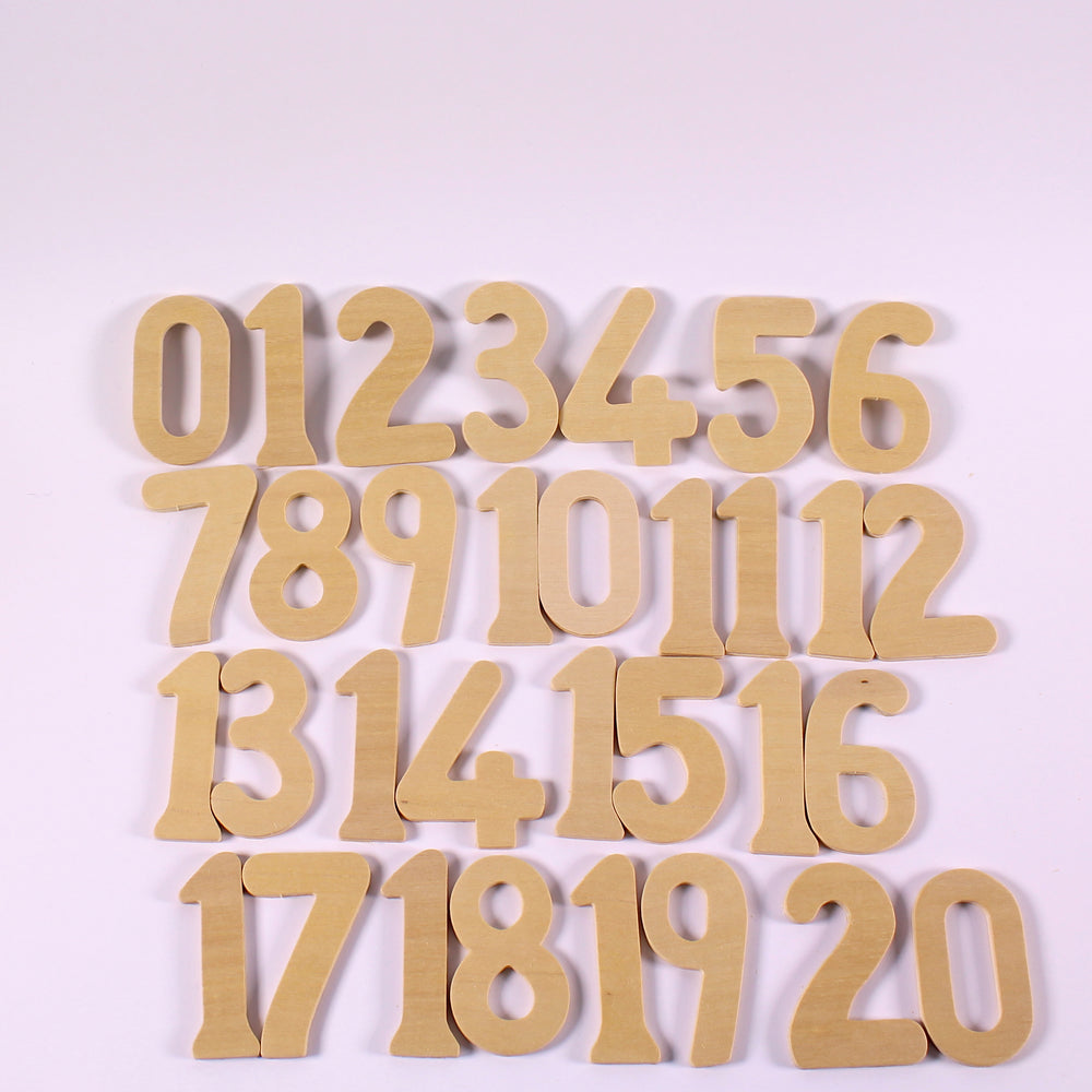 Large Wooden Number and Symbol Templates Pack of 42