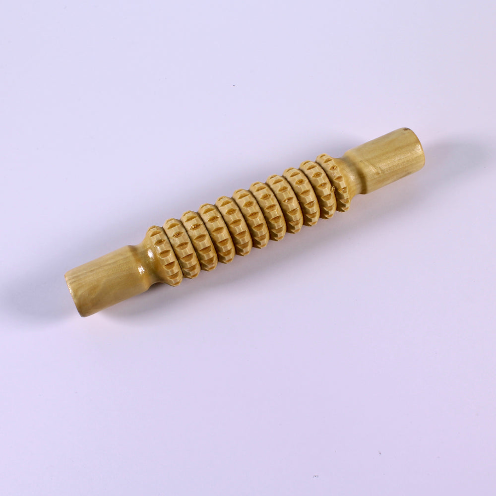Crinkled Surface Wooden Rolling Pin