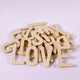 uppercase wooden alphabet