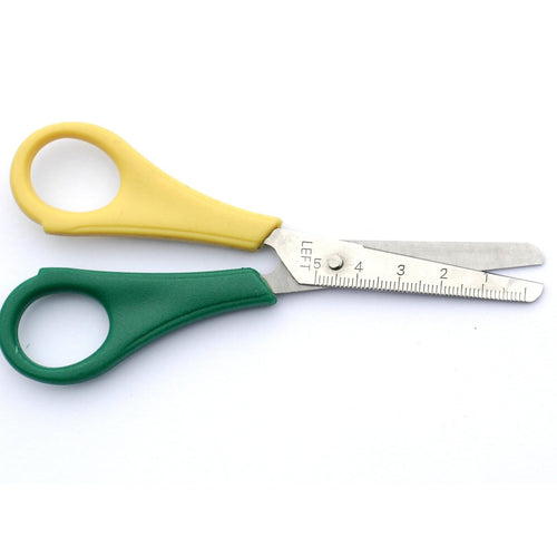 Left Handed Children's Scissors Ruler Edge Rounded Tip Safety Scissors
