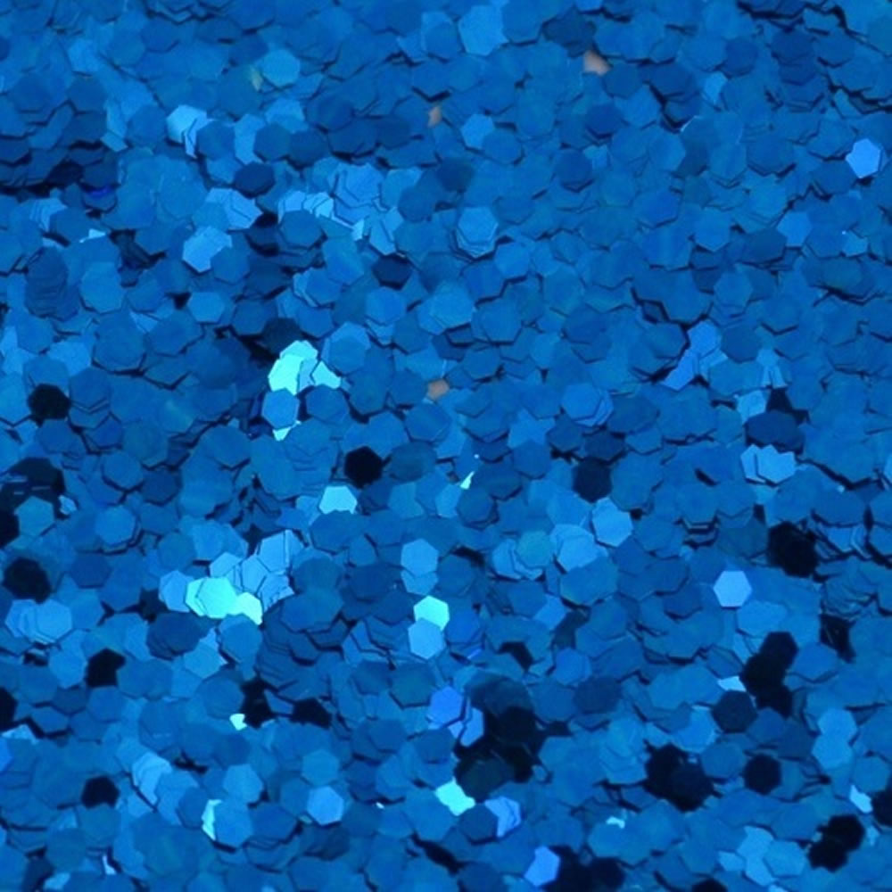 Hexagonal Blue Glitter
